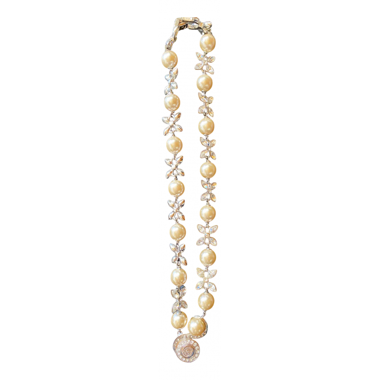 Pearls necklace Gianni Versace Silver 